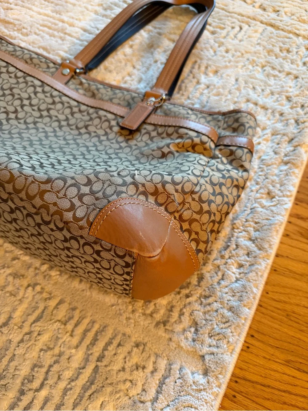 Coach Signature Canvas Diaper Tote Bag